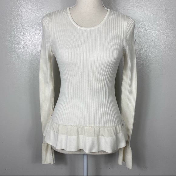 Diane Von Furstenberg peplum sweater Sz P - Picture 2 of 9